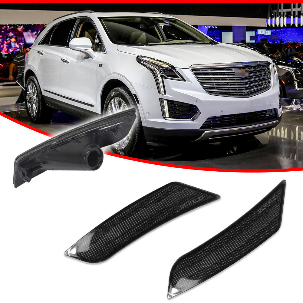 Pair of smoke front side marker light holders suitable for 2013-2014 for Cadillac ATS and 2017 and later XT5.