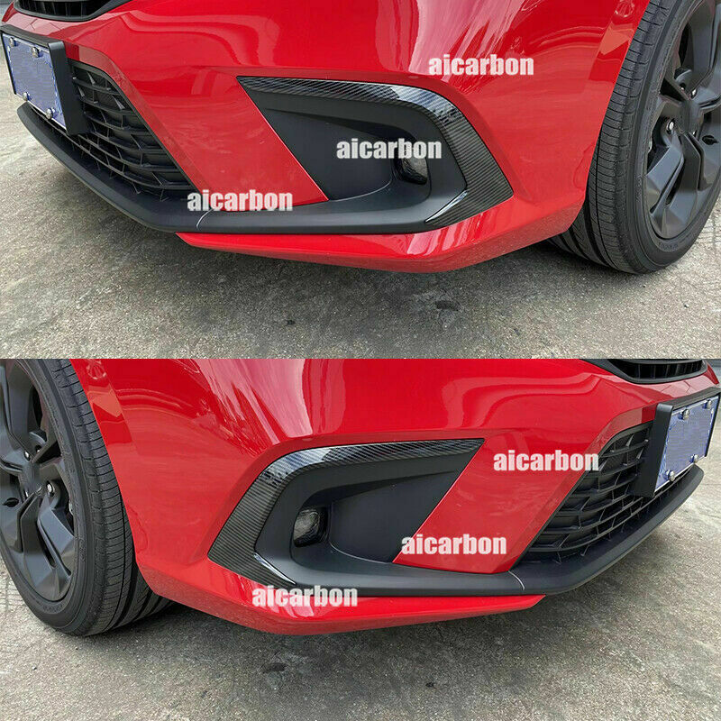2022-2023 for Honda for Civic ABS Carbon Fiber Color Front Fog Light Lamp Cover Trim