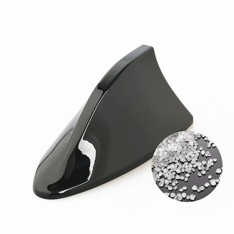 Black Car Radio Roof Top Mount Shark Fin Aerial Antenna Toppers Antenna Cover