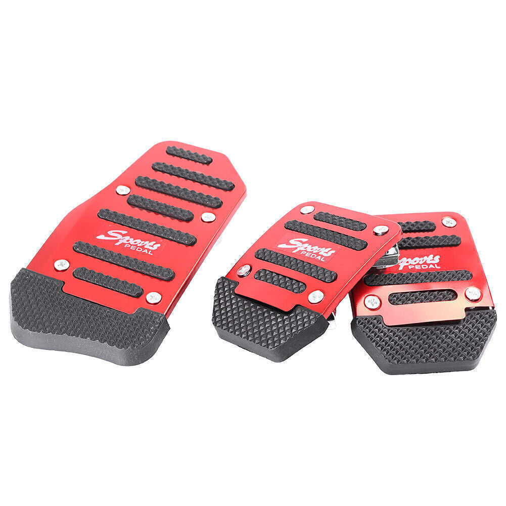 Unversal Car Brake Clutch Throttle Foot Pedal For Manual Cars Sport Pedals Red