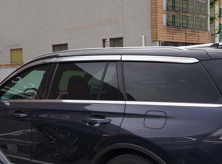 for Lincoln Aviator 20-23 Chrome Window Visor Vent Shades Sun Rain Guard Trim 6x