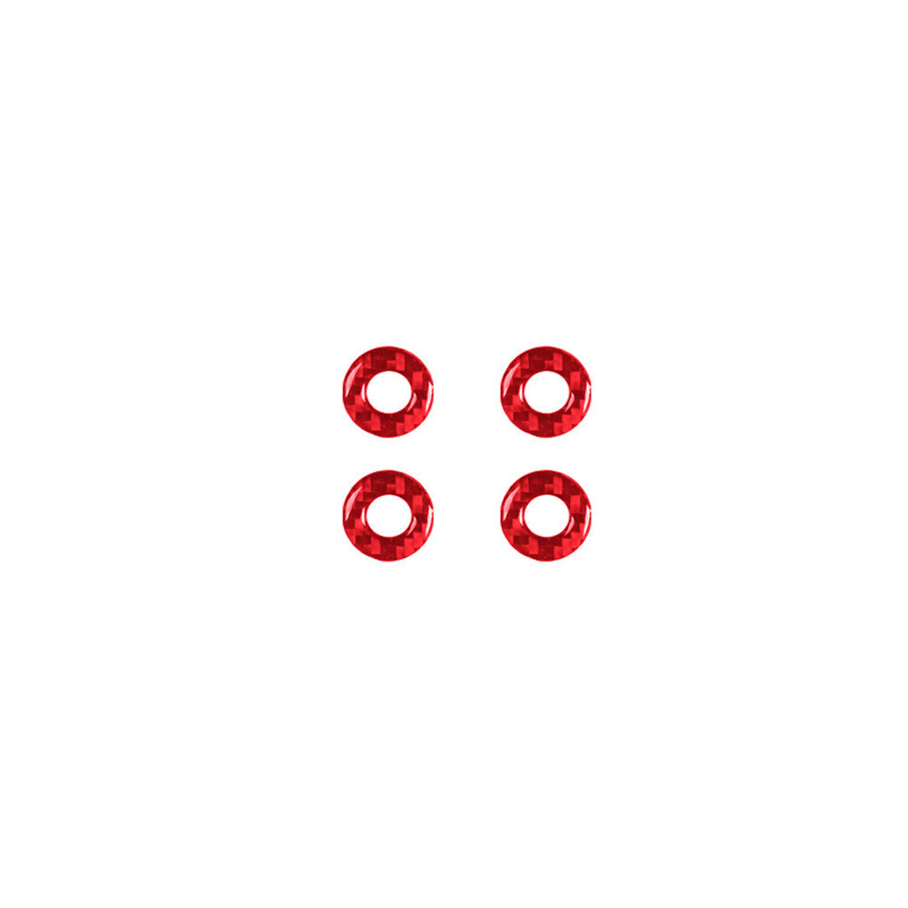 for Chrysler 300 2015-2017 4Pcs Car Door Latch Frame Trim Cover Carbon Fiber Red