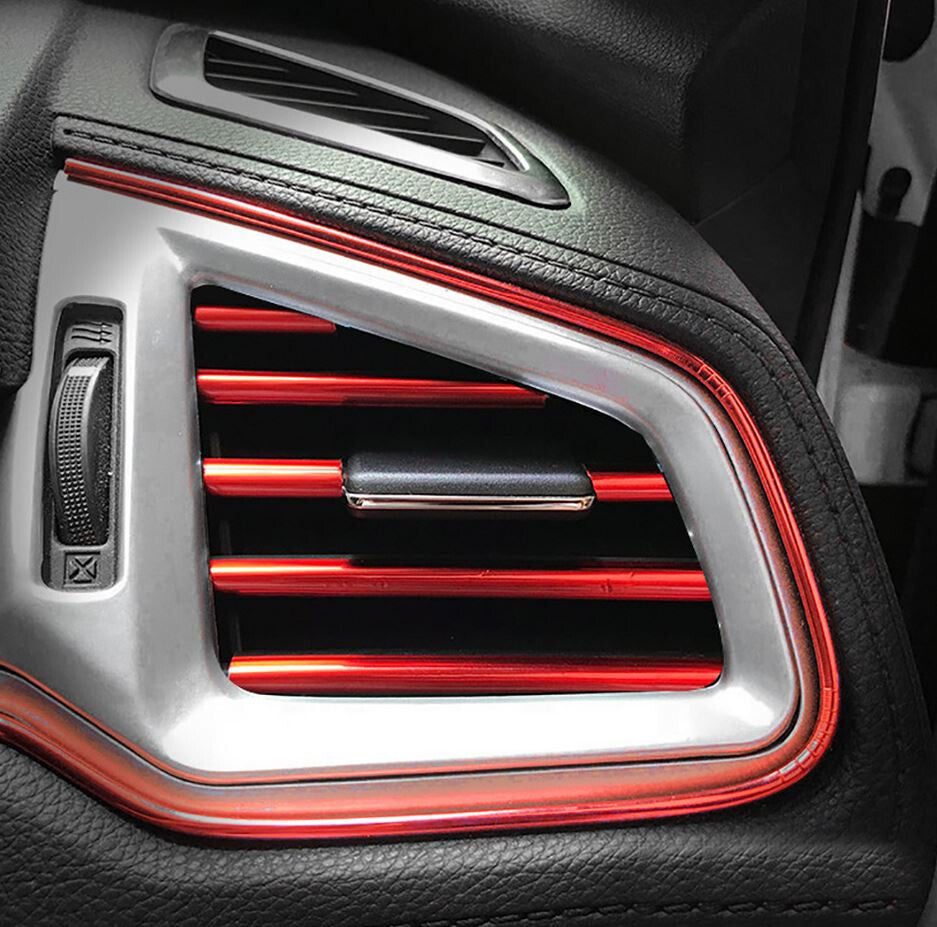 Car air conditioning socket decorative molding trim red for seat for smart