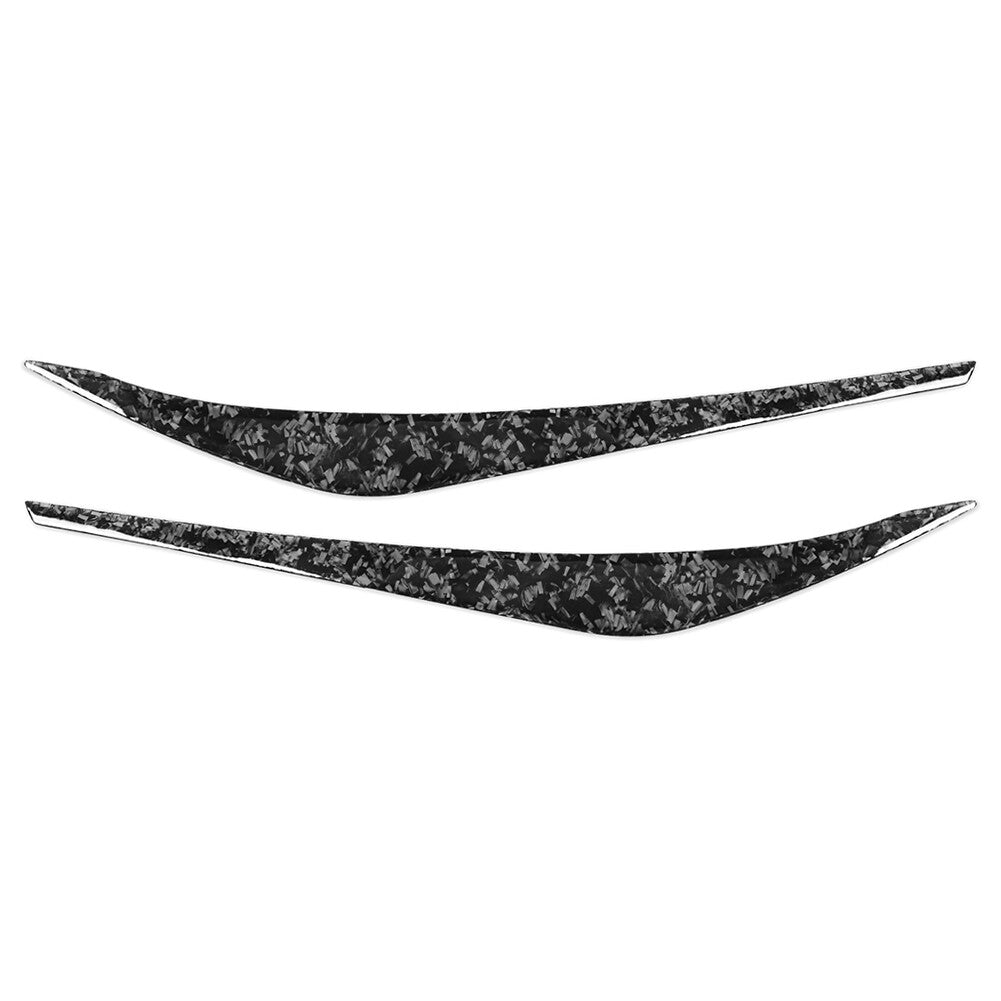 2PCS Front Headlight Eyebrow Eyelid Cover Trim Fit for Hyundai for Elantra 2016-2018