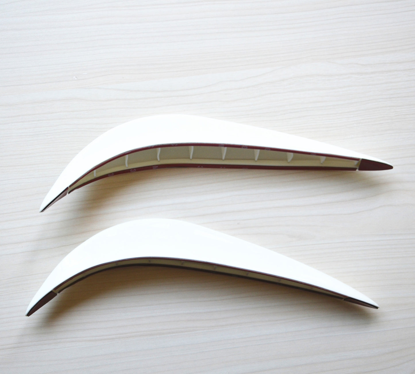 2x Car Front Back Bumper Anti-rub Cover Sticker Protector Guard White Streamline