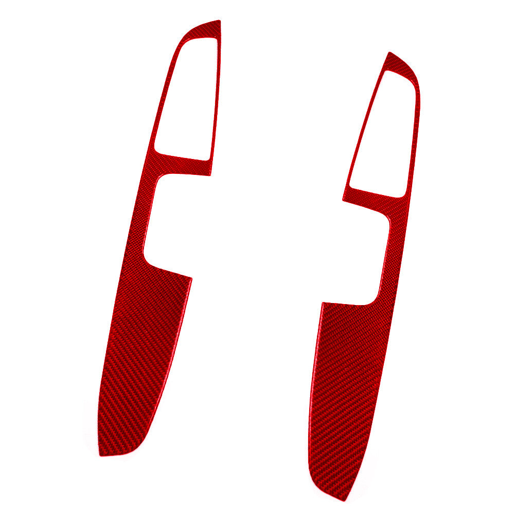 Red Carbon Fiber Front Door Window Lift Panel Trim for Chrysler 300 2005-2007