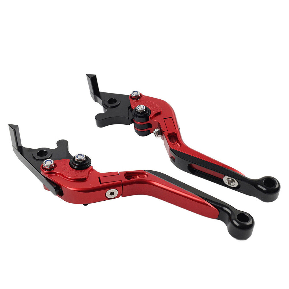 CNC Folding Extendable Brake Clutch Lever for Suzuki GSXR600 GSR750/GSX-S750 Red