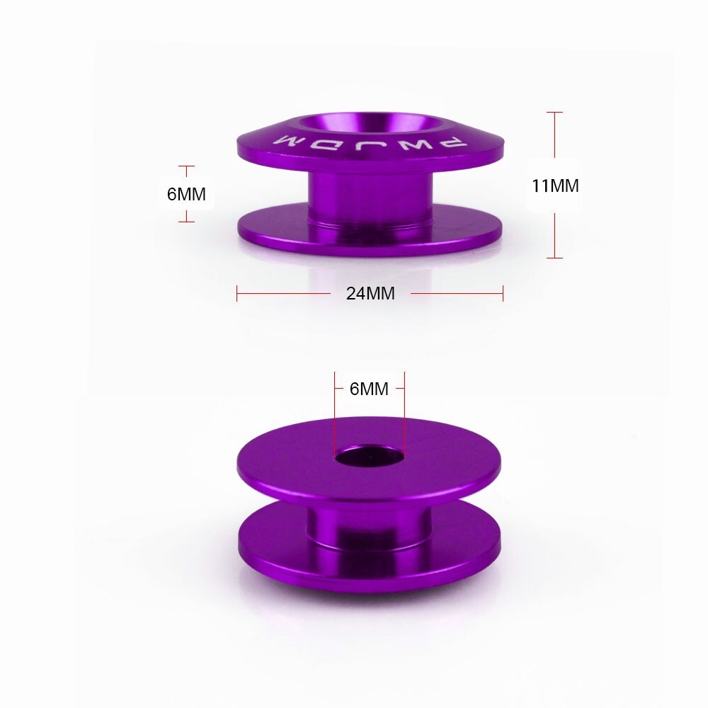Purple JDM Quick Release Fasteners Car Bumpers Trunk Fender Hatch Lids Kit
