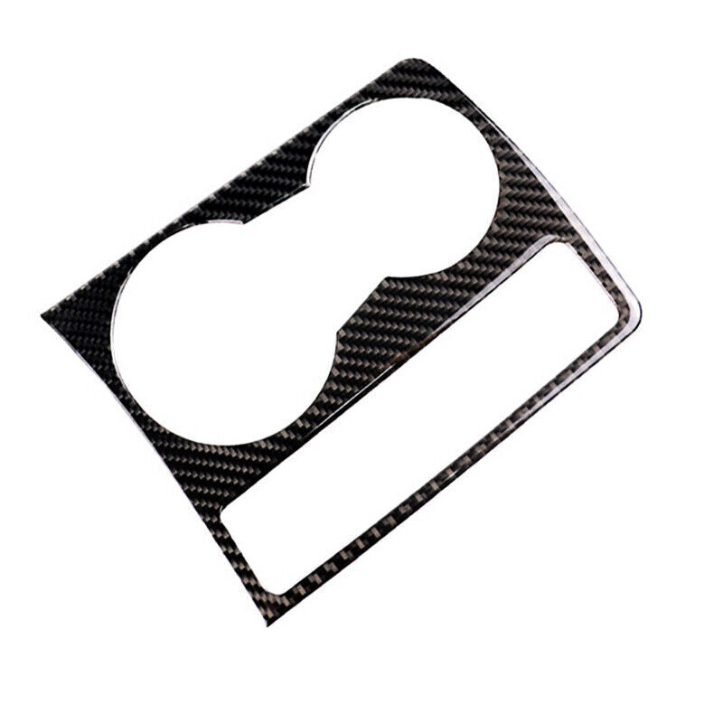 Real Carbon Fiber Water Cup Holder Cover Trim Frame Fit for Audi for A4 B8 2009-2016