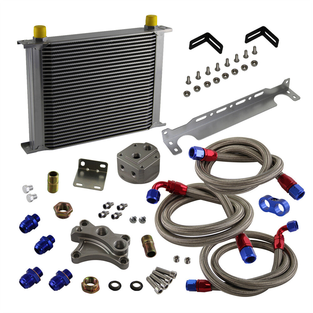 30 Row AN10 Oil Cooler Kit for Nissan Silvia S13 S14 S15 180SX 200SX SR20DET SL