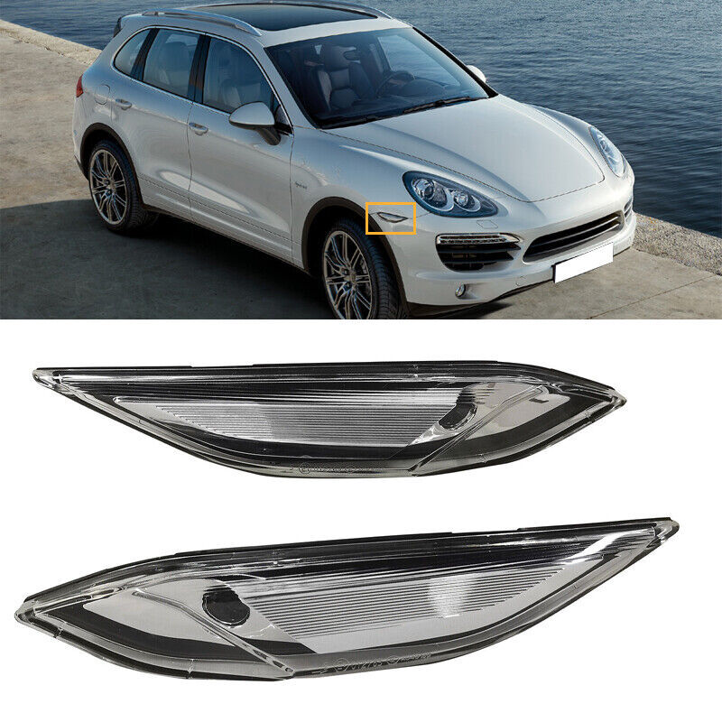 2-Pack Transparent Indicator Light Side Marker Lights for Porsche for Cayenne 2011-2014