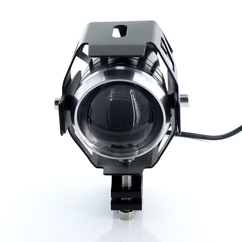 2x Motorcycle White Headlight Auxiliary Lamp LED Armor Spot Light Head Switch