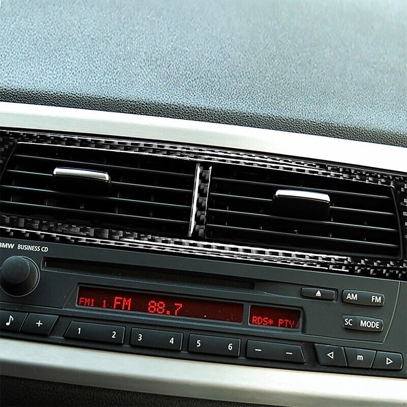 Real Carbon Fiber Car Middle Vent Outlet Cover Trim Fit for BMW Z4 E85 2003-2008