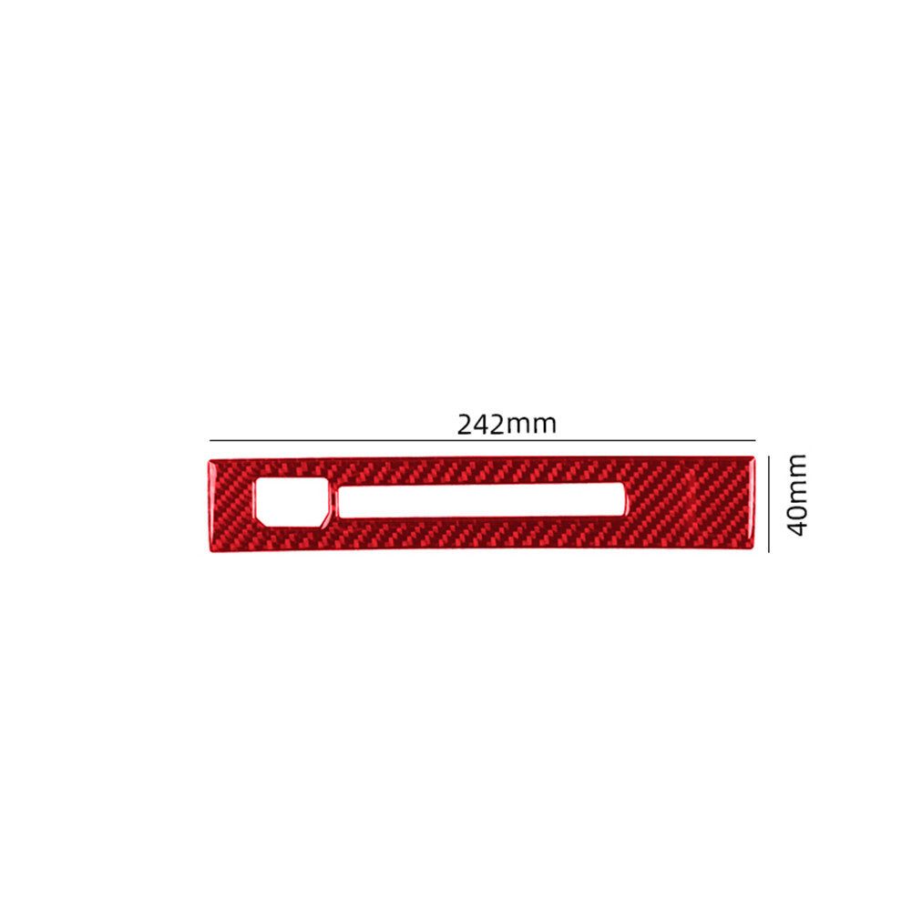 Red carbon fiber interior CD player cover decal for Ford F-150 2015 - 2020
