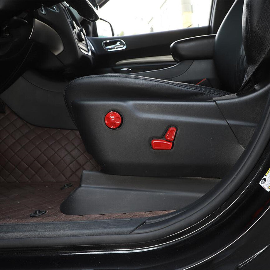 Suitable for 2011-2024 for Dodge Durango, Red Power for Seat Adjustment Switch Button Cover Trim 6P