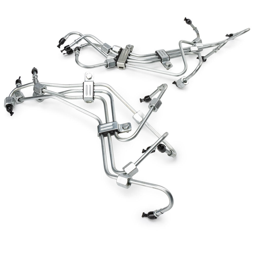 8-piece fuel injection line kit for Ford 6.9L and 7.3L IDI 1983-1994 F Series.