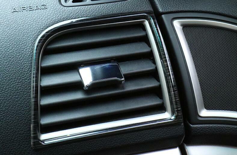 for Ford Explorer 2011-2019 Black Steel Console LR Air Outlet Vent Trim 2PCS