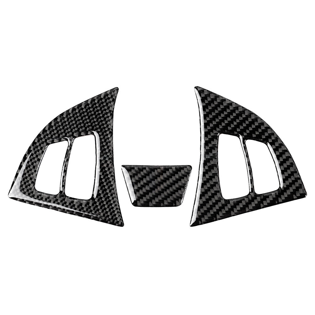 for BMW X5 E70 2006-13 X6 E71 08-14 3 Pcs Carbon Fiber Steering Wheel Cover Trim