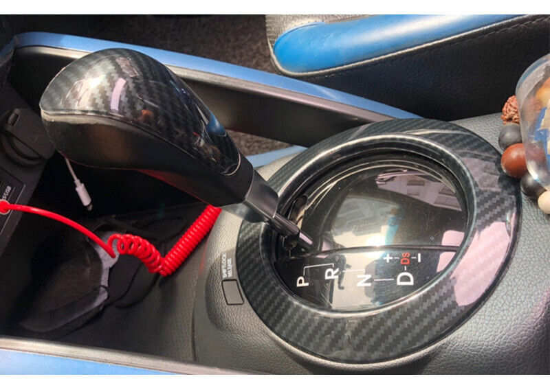 Carbon Fiber Console Gear Shift Ring Cover Trim for Hyundai for Veloster 2012-2017