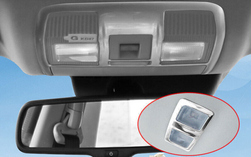 for Mazda 3 Axela 17-18 Matte Silver ABS Inner Reading Light Frame Cover Trim 2X