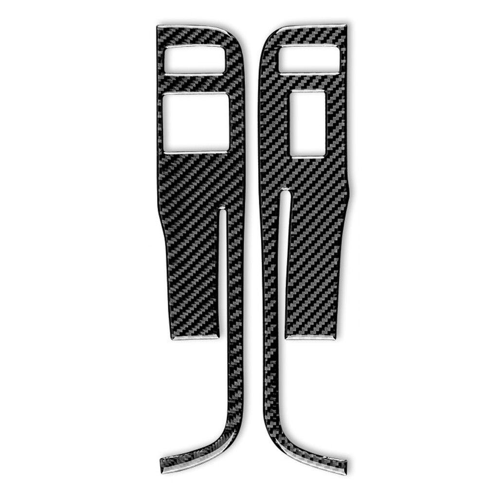 2x Carbon Fiber Window Switch Control Trim for Chevrolet Camaro 2010-2015 Type A