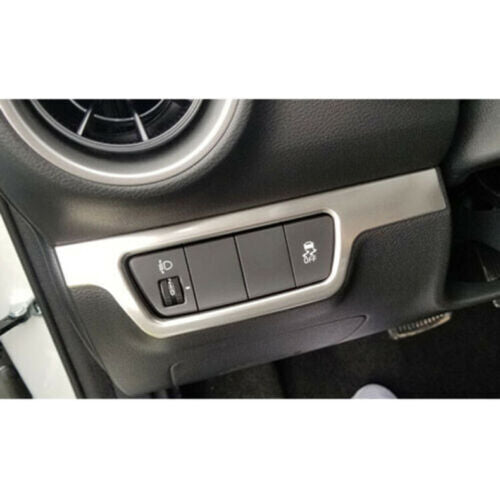 for Kia Forte 2019-2021 Matte Silver Interior Headlight Switch Button Cover Trim