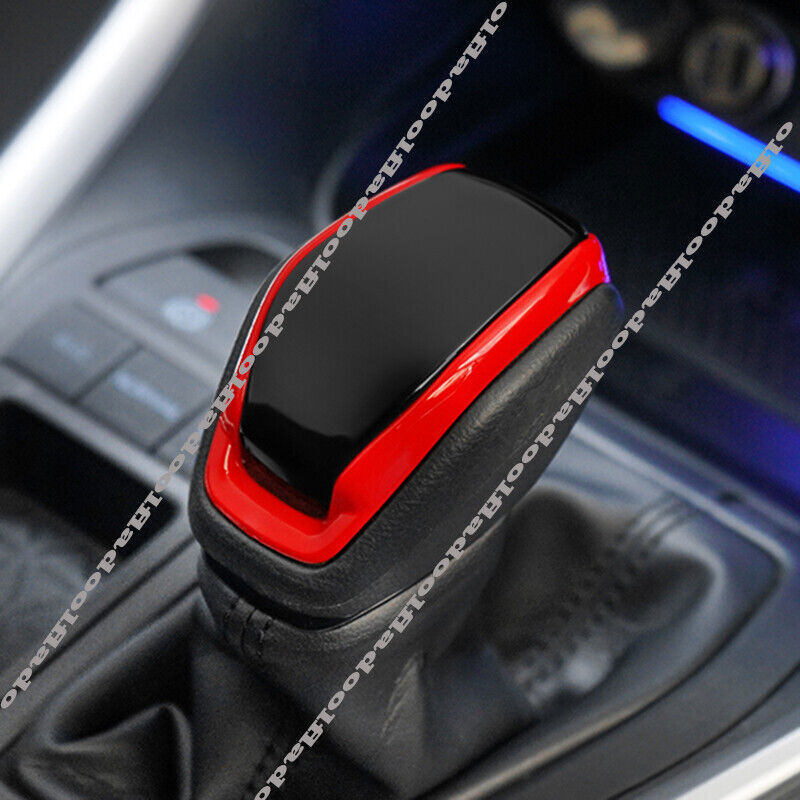Red/Black Central Console Gear Shift Knob Trim for Toyota Highlander 2020-2022