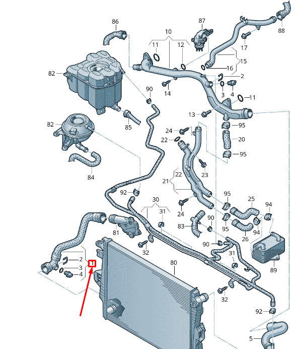 new 7P0122051H 1 Return coolant hose for Volkswagen Touareg for Cayenne