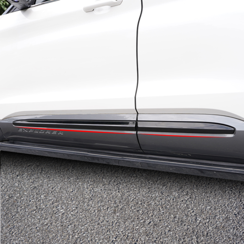 Glossy Black Body Side Door Molding Trim Cover Panel for Ford Explorer 2020-2023