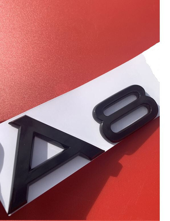 Equipment Manufacturer ( ) for Audi for A8 Cars Rear Badge Boots Trunk Badge Stickers Decal Logo Gloss Black