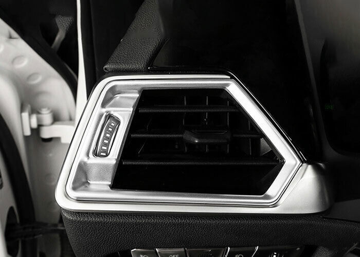 for BMW 3-Series G20 2019-23 Matte Silver Inner Console Side Outlet Vent Trim 2P