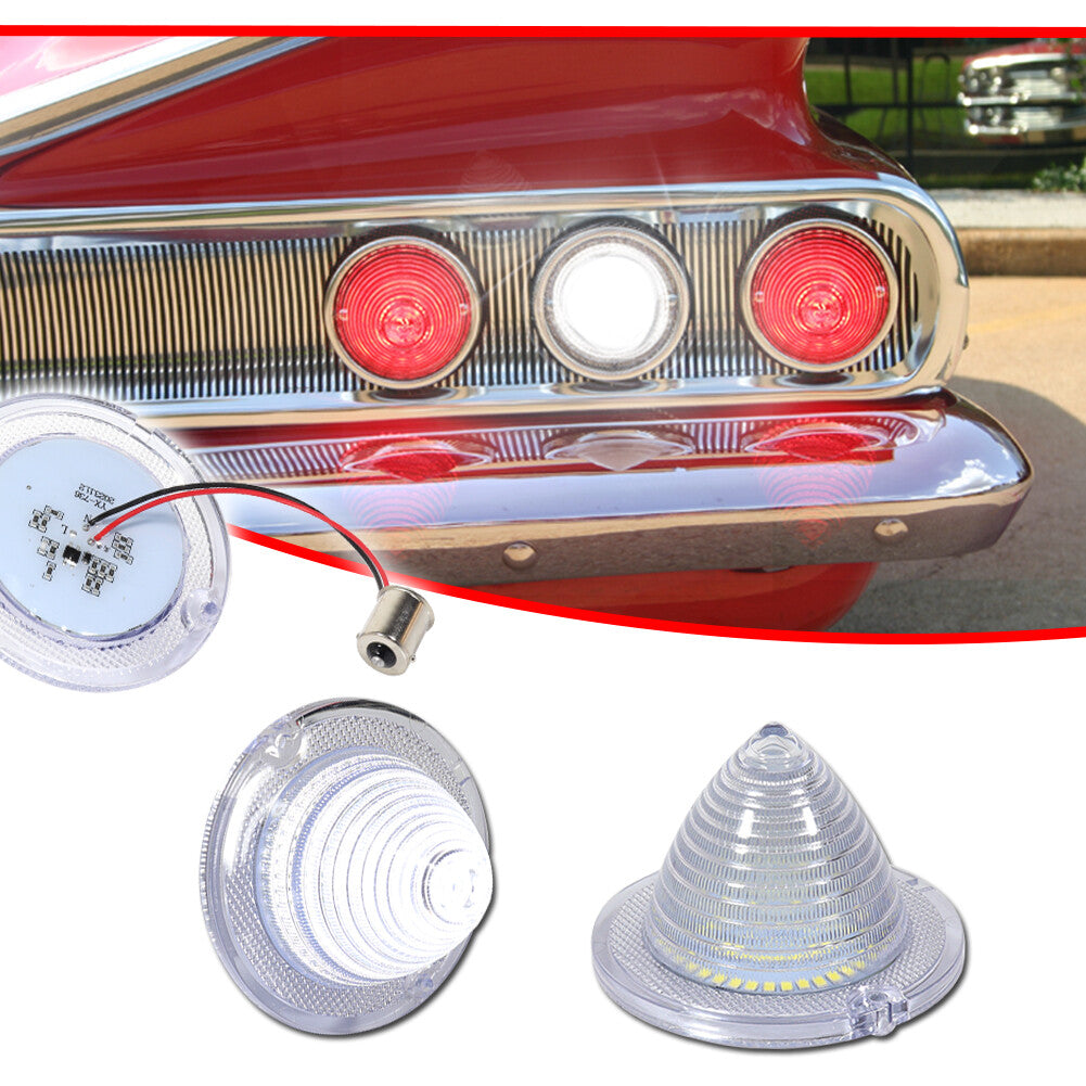 Suitable for 1960-1961 Impala for Chevrolet El Camino Clear Reverse Side Lights (White)