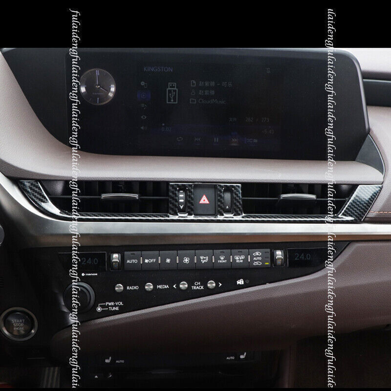 for Lexus ES350/300H/250 2019-23 Carbon Fiber Center Air Vent Outlet Cover Trim
