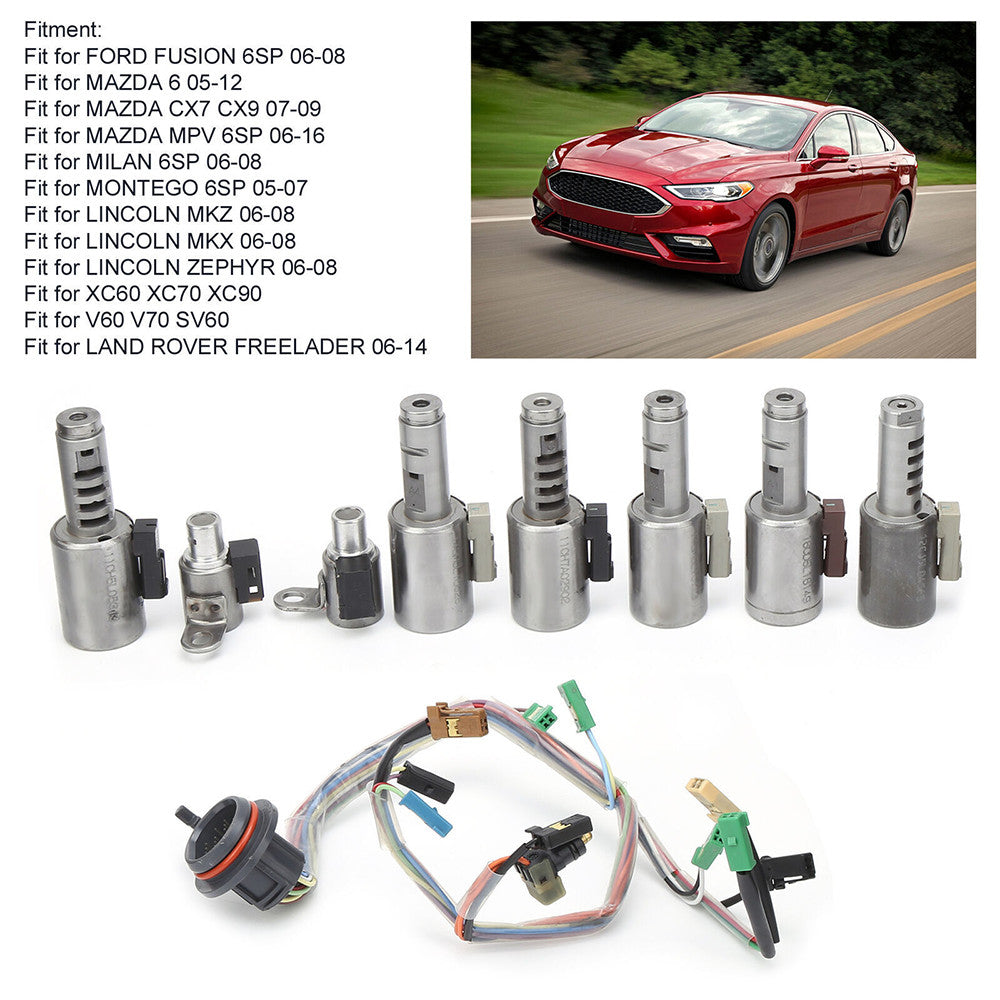 Transmission Solenoid Kit With Harness for Ford for Mazda for Lincoln AF21 TF-81SC