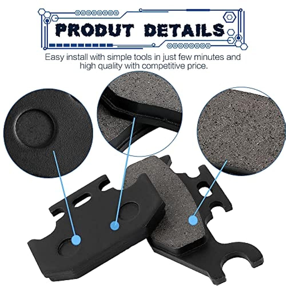 Brakes Pads for Yamaha Kodiak 400 450 YFM450FA Grizzly 400 450 YFM400 YFM450