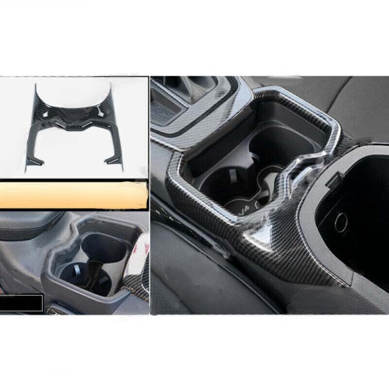 for Toyota RAV4 2019-2023 ABS Carbon Fiber Central Console Water Cup Cover Trim