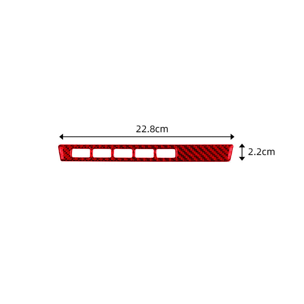 Red Carbon Fiber Multi-function Button Cover Fit for BMW X3 E83 2004-2010 Type-B