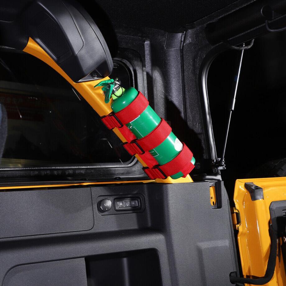 For 2021-2024 for ford Bronco Red Adjustable Roll Bar Fire Extinguisher Mount Holder