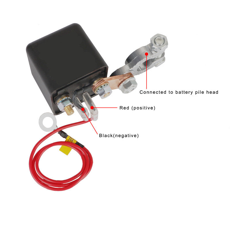 Car Battery Disconnect Switch Start Relay Wireless Remote Circuit Cut Off 200A