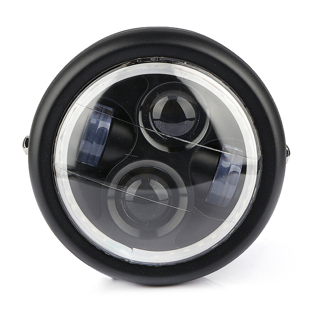 Universal Motorcycle 6.5-inch LED Headlight with Mount for Harley Cafe Racer Bobber