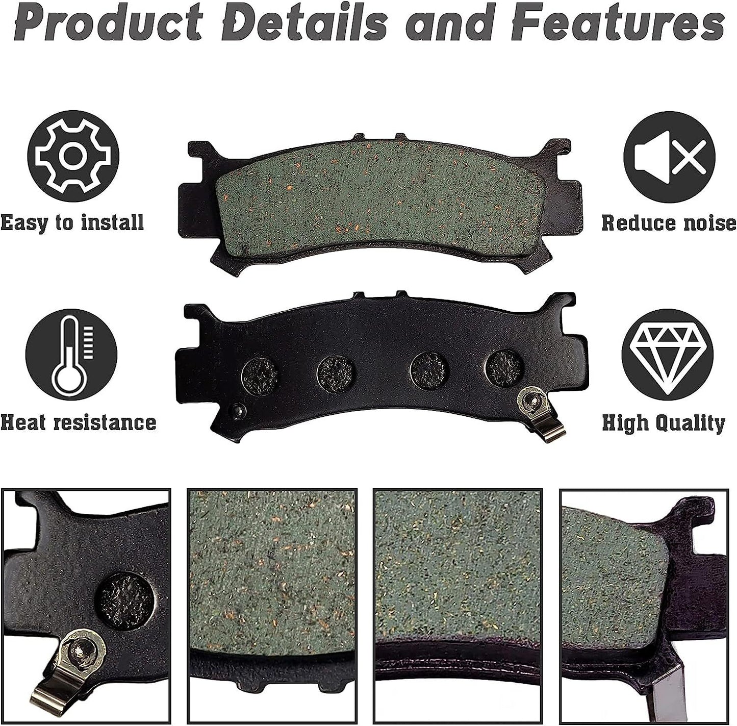Brake Pads Front Rear for Honda Pioneer Talon 1000 1000R 1000-5 SXS 06432-HL4-A0