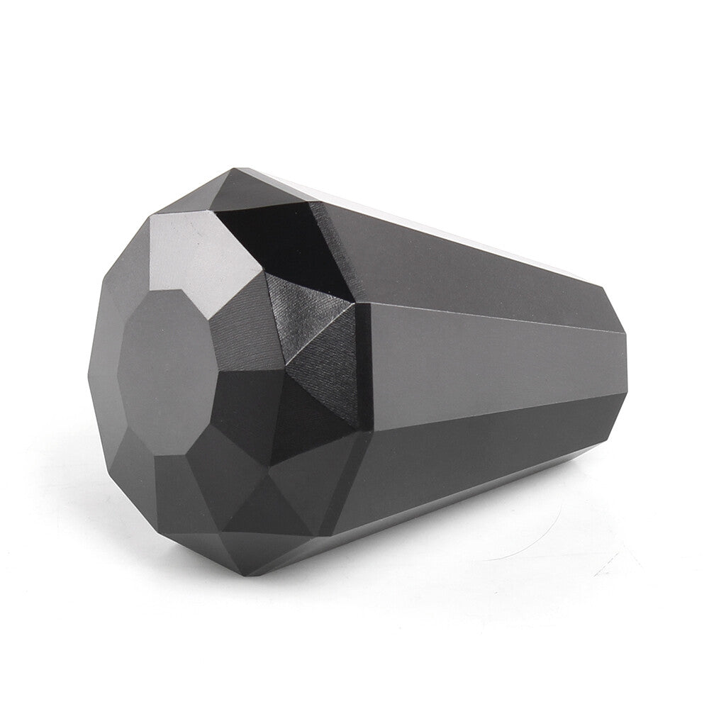 Black Aluminium Diamond Gear Shift Knob Manual Shifter with Head Adapter