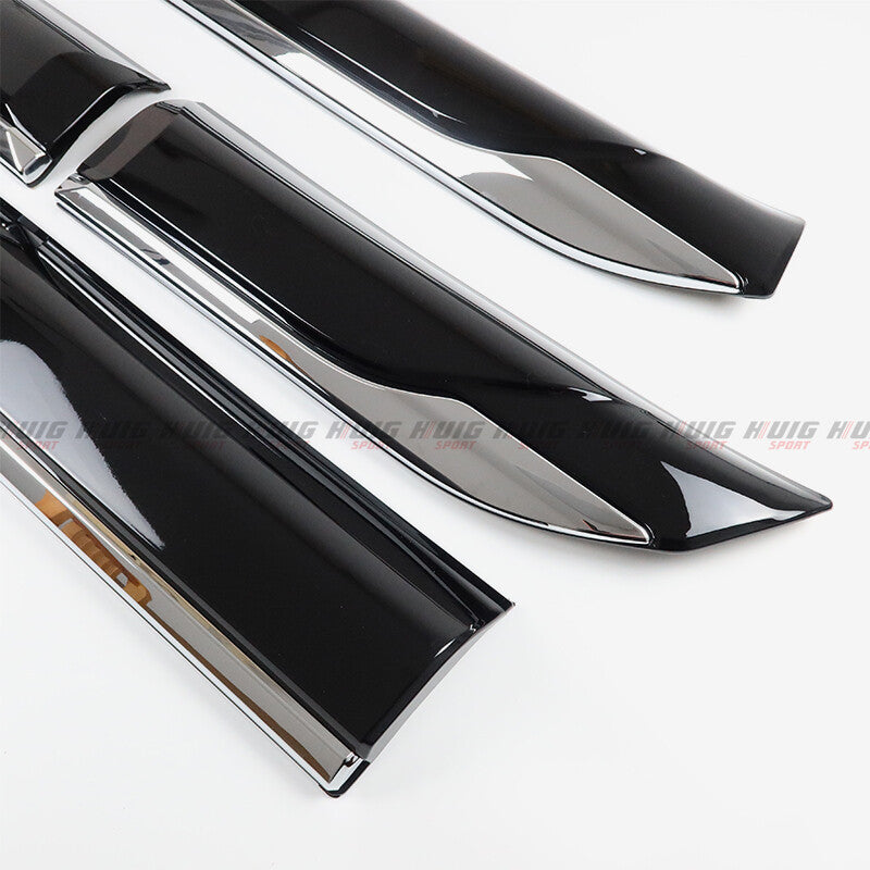 for Toyota for Land Cruiser LC300 2021-2023 Black+Chrome Side Door Body Molding Trim