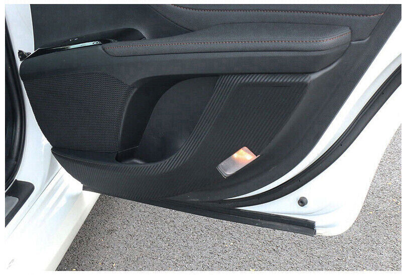 for Toyota for Camry 2018-2022 Carbon Fiber PU Inner Door Anti-Kick Panel Cover TRIM