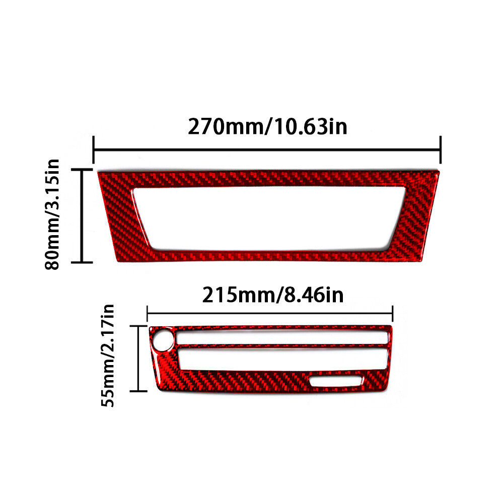 Red carbon fiber interior radio with Navigaiton protective cover trim for BMW Z4 E89
