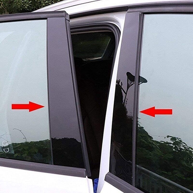 Piano Black Pillar Post Door Window Molding Strip for Infiniti Q50 (V37) 2014-23