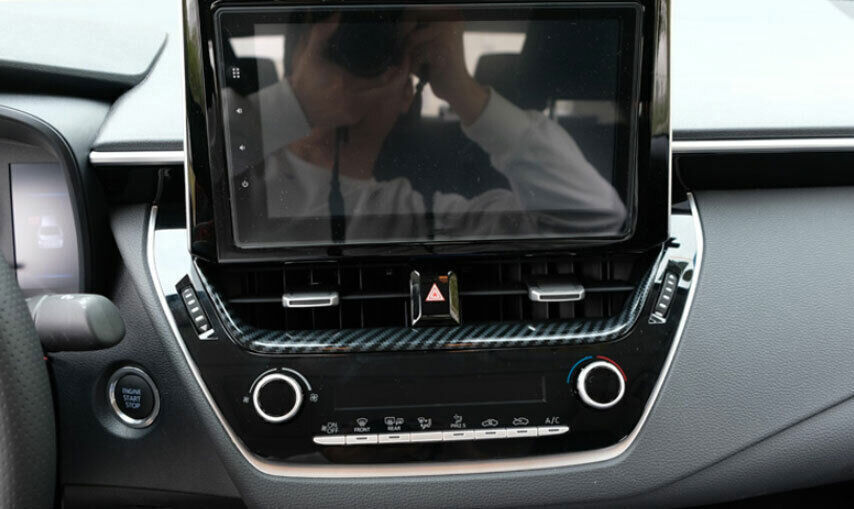 ABS Central Console Air Outlet Vent Trim Carbon Fiber For 2019-21 for Toyota for Corolla