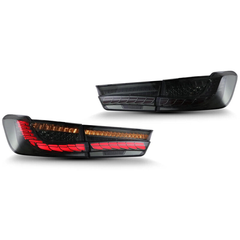 Smoked LED taillights with start-up animation for BMW 3 Series G20 M3 2019 - 2022