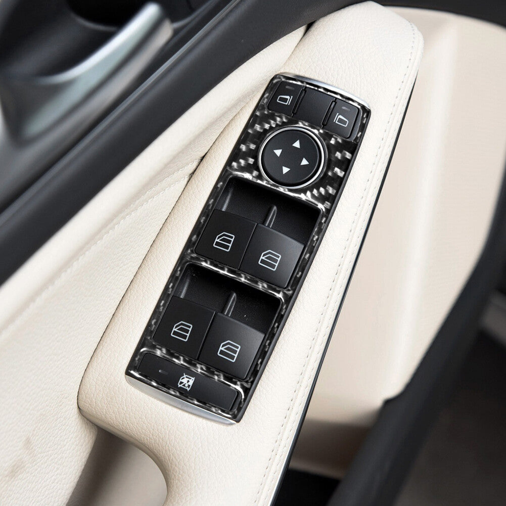 4Pcs Window Buttons Trim Cover for Mercedes Benz CLA 2014-2018 /GLA 2015-2018
