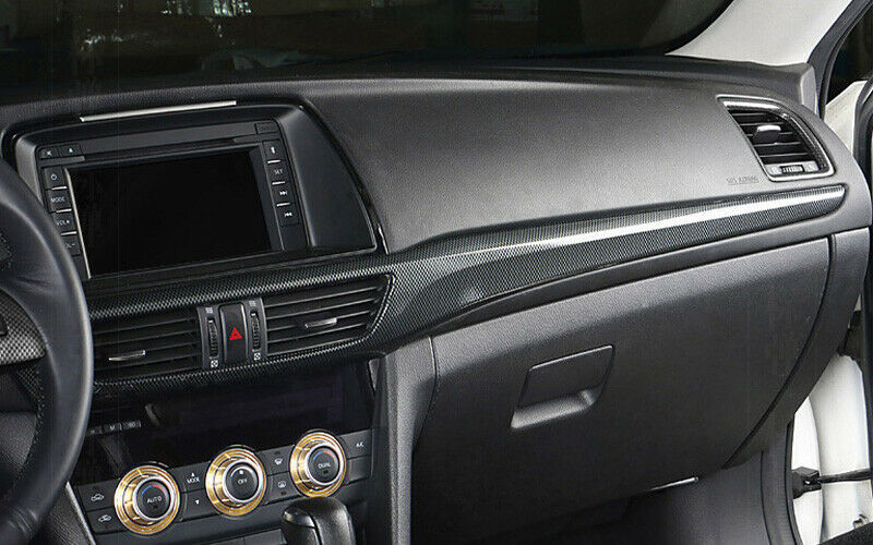 for Mazda 6 Atenza 2014-2016 Carbon Fiber Dashboard LR Air Outlet Vent Trims